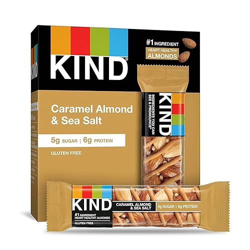 KIND Nut Bars, Caramel Almond & Sea Salt, Healthy Snacks, Gluten Free, Low Sugar, 6g Protein, 6 Count