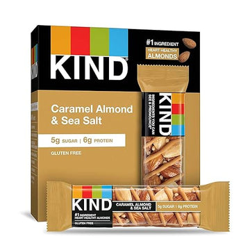 KIND Nut Bars, Caramel Almond & Sea Salt, Healthy Snacks, Gluten Free, Low Sugar, 6g Protein, 6 Count