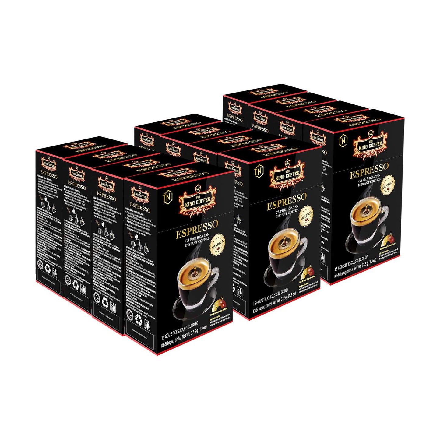 King Coffee Espresso Instant Coffee Vietnamese Coffee Trung Nguyen International Arabica Instant Coffee Mix Medium Roast 15 Stic