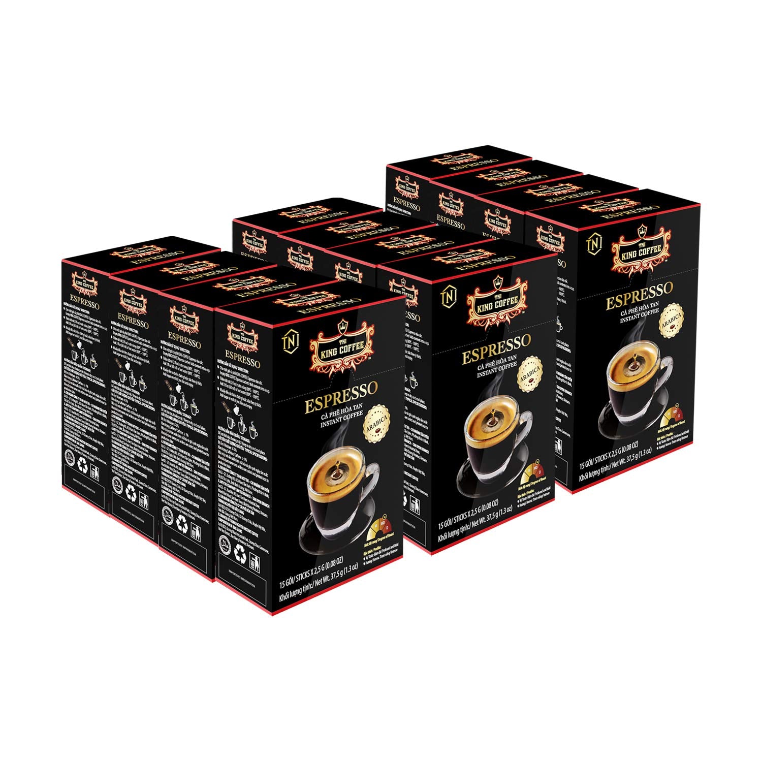 King Coffee Espresso Instant Coffee Vietnamese Coffee Trung Nguyen International Arabica Instant Coffee Mix Medium Roast 15 Stic