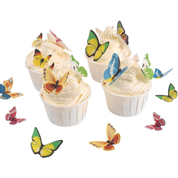 Yocity Wafer Paper Butterflies Cake Toppers Edible Butterfly Cake Decorations 60 Pcs Small Pastel Cupcake Topper For Wedding Par