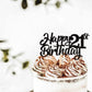 YCTHUNFISH 21st Birthday Cake Topper Glitter Paper Decoration Small Black