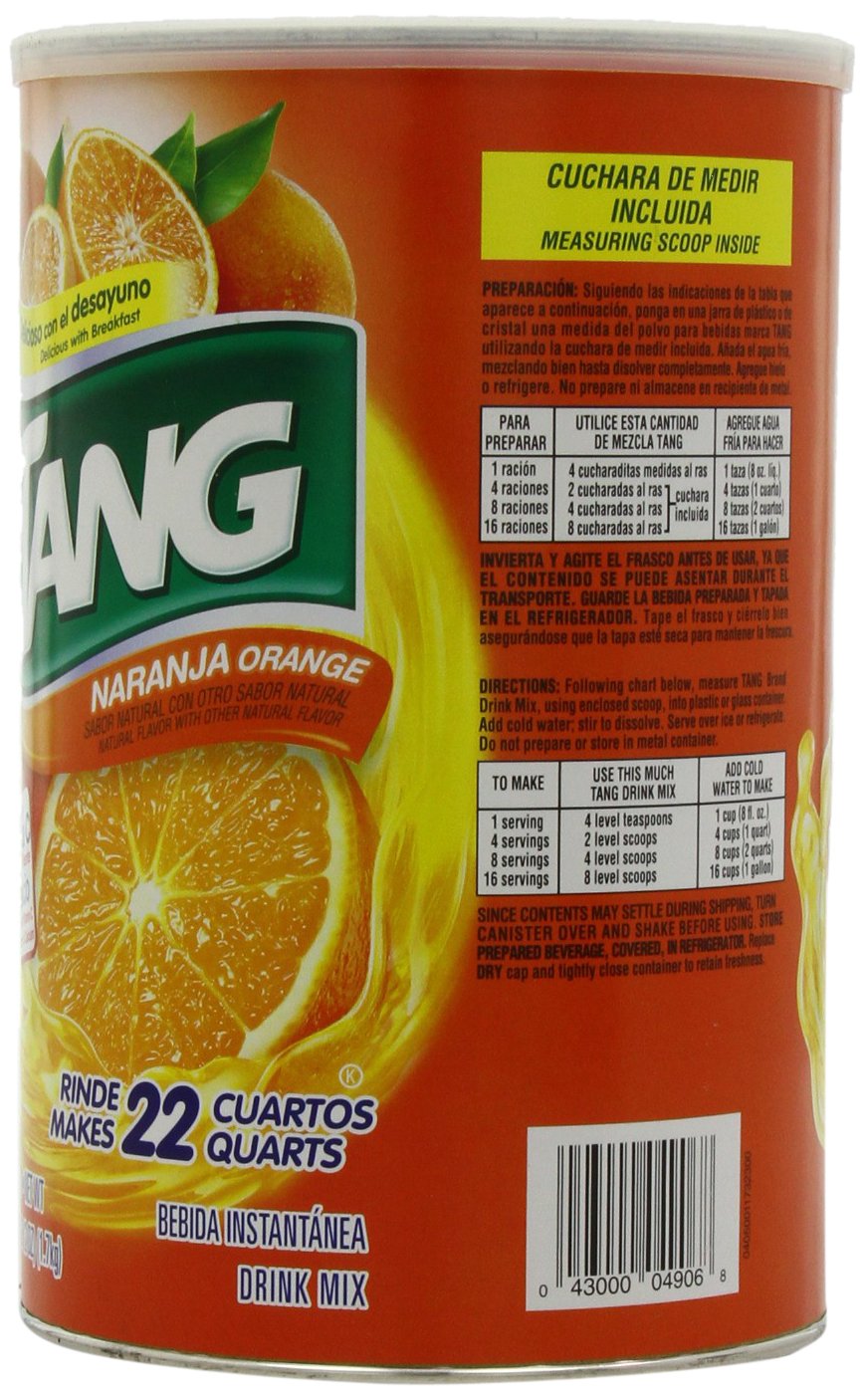 Tang Drink Mix, Orange, 60 Ounce