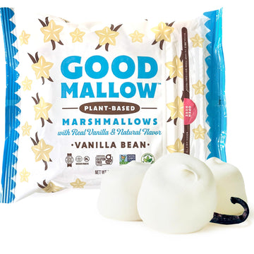 GoodMallow Vegan Marshmallows - Large Kosher Gluten Free Dairy Free Healthy Marshmallows - Natural Gelatin Free for Hot Chocolat