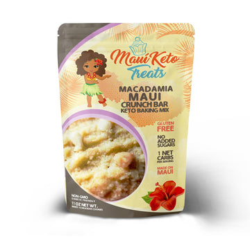 Maui Keto Treats Macadamia Crunch Bar Cookie Mix - Gluten Free Low Carb Made with Organic Almond Flour- 12 Ounce (Chocolate Chip