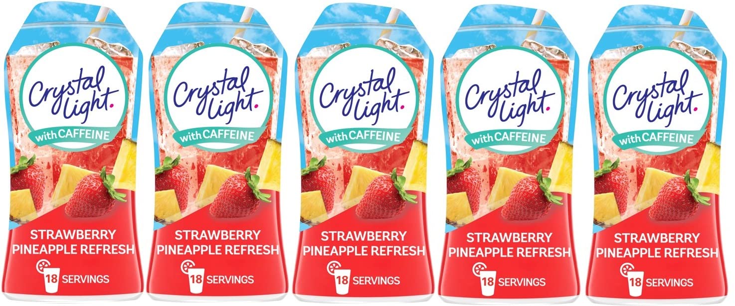 Crystal Light Liquid Water Enhancer Variety 5 Pack 1.62 Fl Oz Bottles (Strawberry Pineapple Refresh)