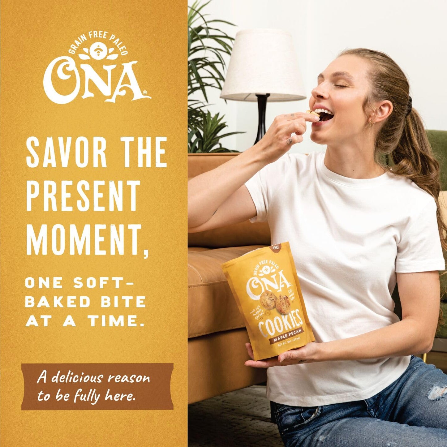 Ona Cinnamon Raisin Cookies, Made With Honey, Ready To Eat, Gluten Free, Grain Free, Dairy Free, Paleo