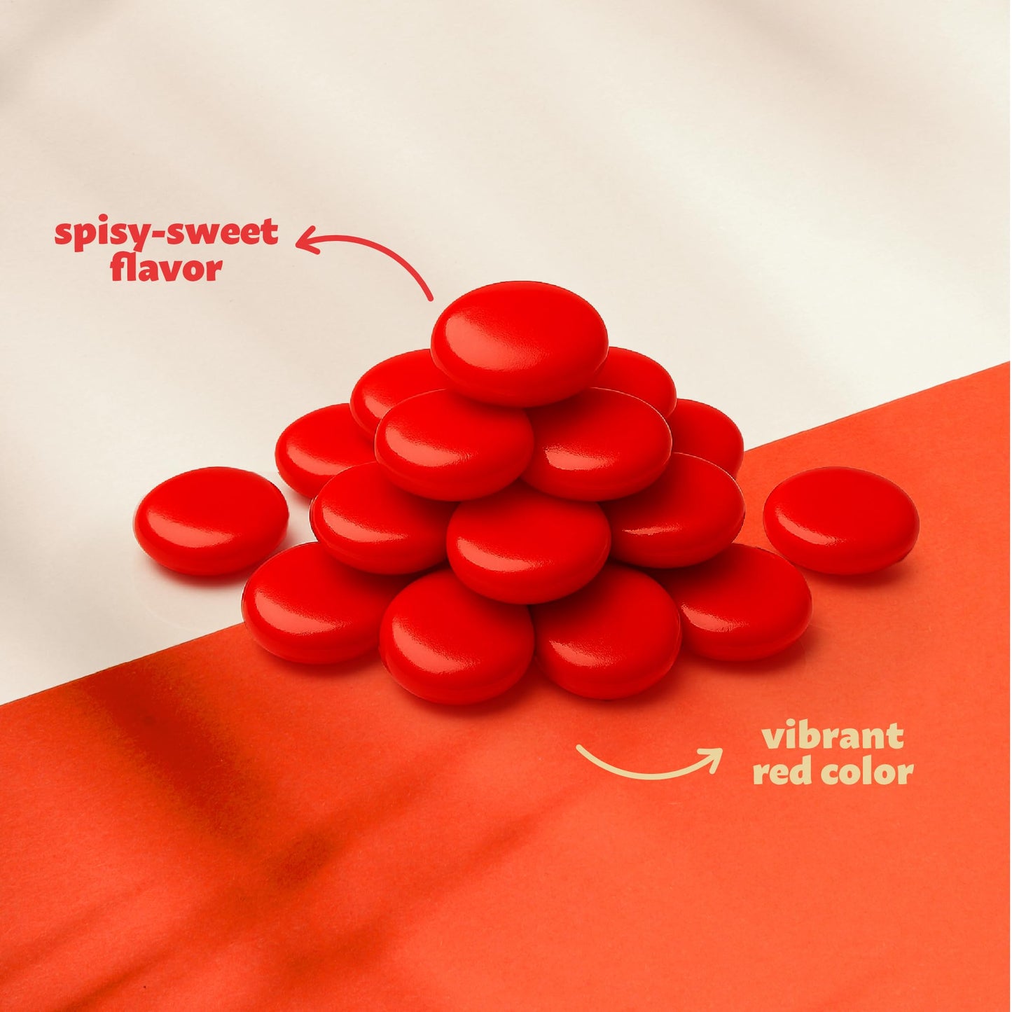 Cinnamon Imperials | 1-Pound Bag | Hard Candy | Red Hot Spicy Sweets | Classic Cinnamon Candies
