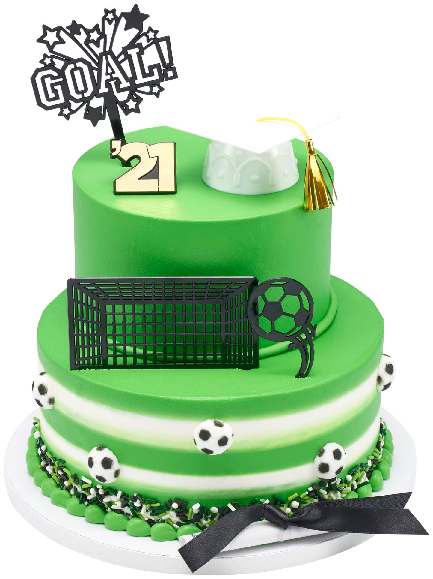 Lucks Dec-Ons Decorations Molded Sugar/Cup-Cake Topper  Soccer Ball  1 Inch  231 Count