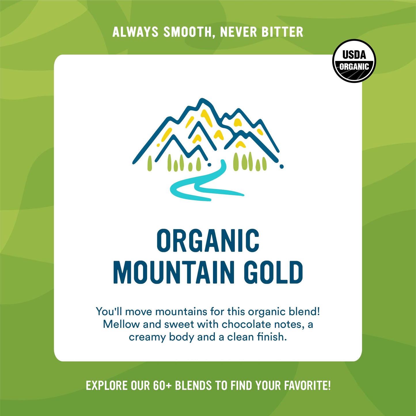 Camerons Coffee Roasted Whole Bean Coffee, Organic Mountain Gold, 4 Pound