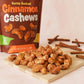 Platinum Kettle Cooked Cinnamon Cashews - Plant Based Protein - 13 oz Resealable Pouch