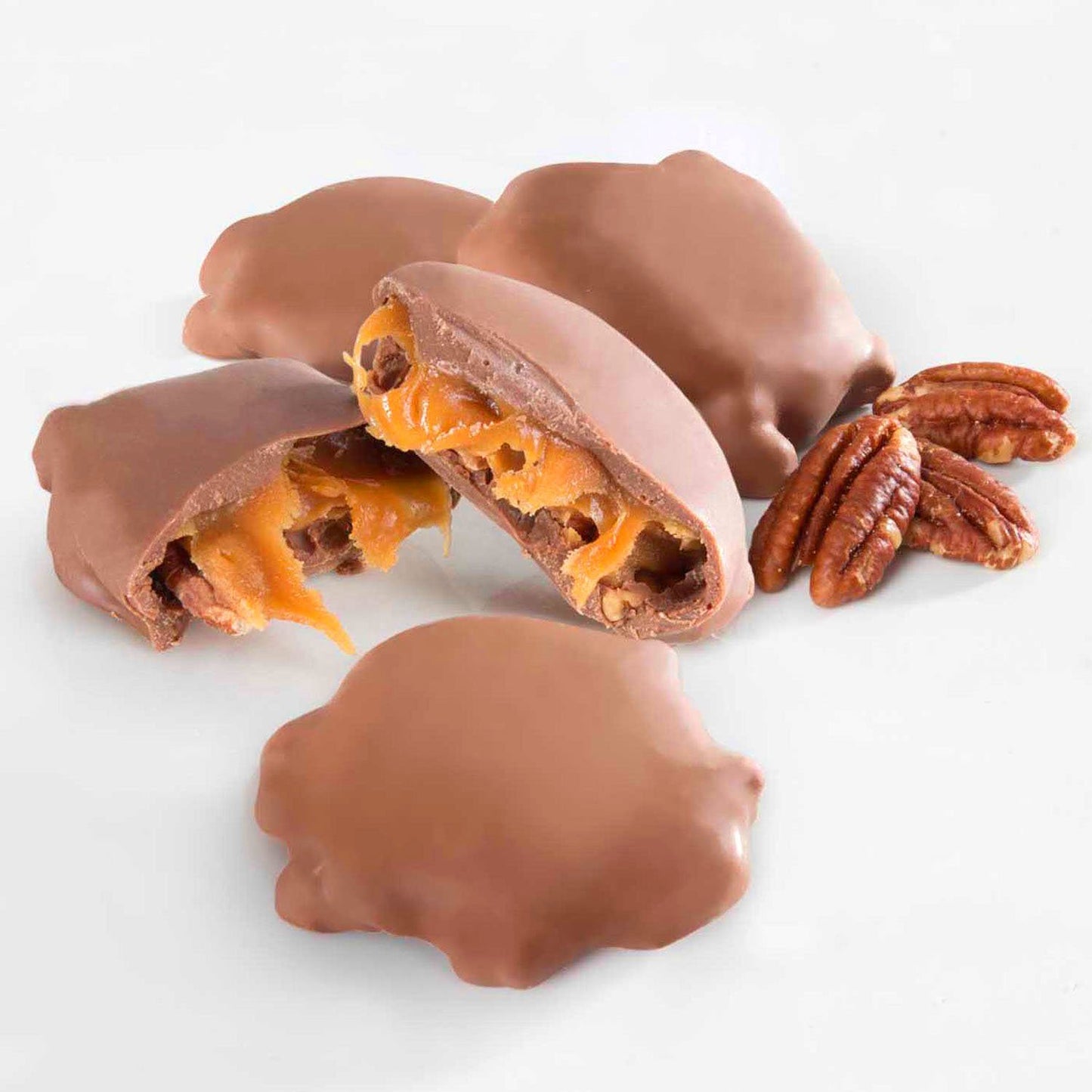 A Gift Inside 5 lb Bulk Milk Chocolate Caramel Pecan Clusters - 80 Ounce - Chocolate