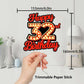Happy 32Nd Birthday Cake Topper Fluorescent Flashing Night Out Hen Movie Nightclub Theme Decor Supplies Woman Man Happy Birthday