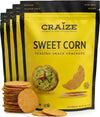 Craize Sweet Corn Crisps | Gluten Free, Vegan, Kosher, Toasted Corn Crackers | 4 pack, 4 oz each