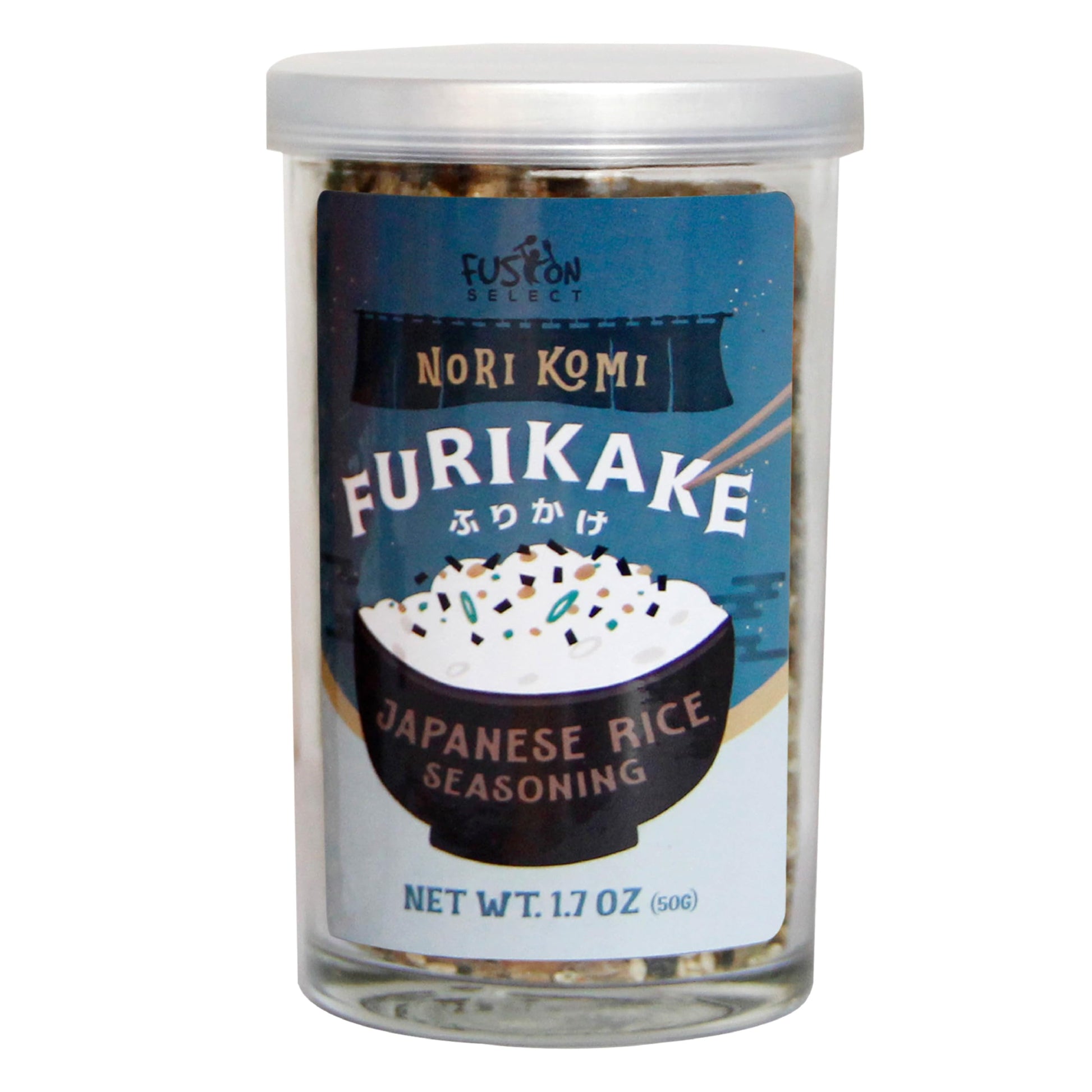 Fusion Select Furikake Rice Seasoning - Komi Furikake Seasoning Mix With Shrimp, Bonito Flakes - Japanese Spices Topper For Noodles, Onigiri, Salad, Popcorn, Tofu, Stir Fried Vegetables - 50G
