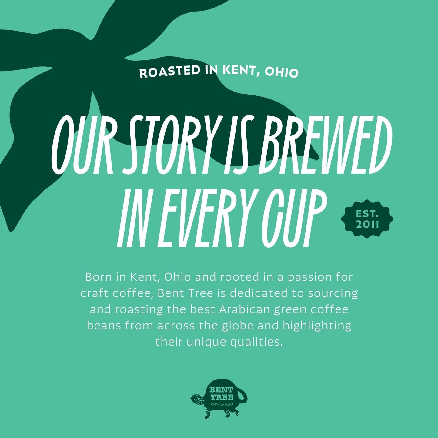 Bent Tree Coffee Roasters Organic Coffee, Garden Blend, Dark Roast, 12oz Whole Bean