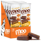 MOO CHOCOLATES Milk Chocolate Bars with Honey Caramel, 14 ct, 1.4 oz - 70 Calorie Snacks for On-the-Go and Lunchboxes