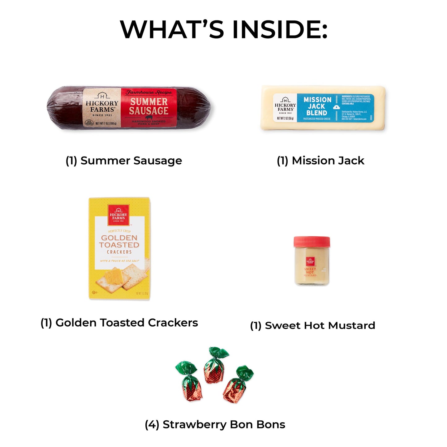 Hickory Farms Farmhouse Meat & Cheese Gift Basket - Charcuterie Board Food - Small Holiday Gift Basket