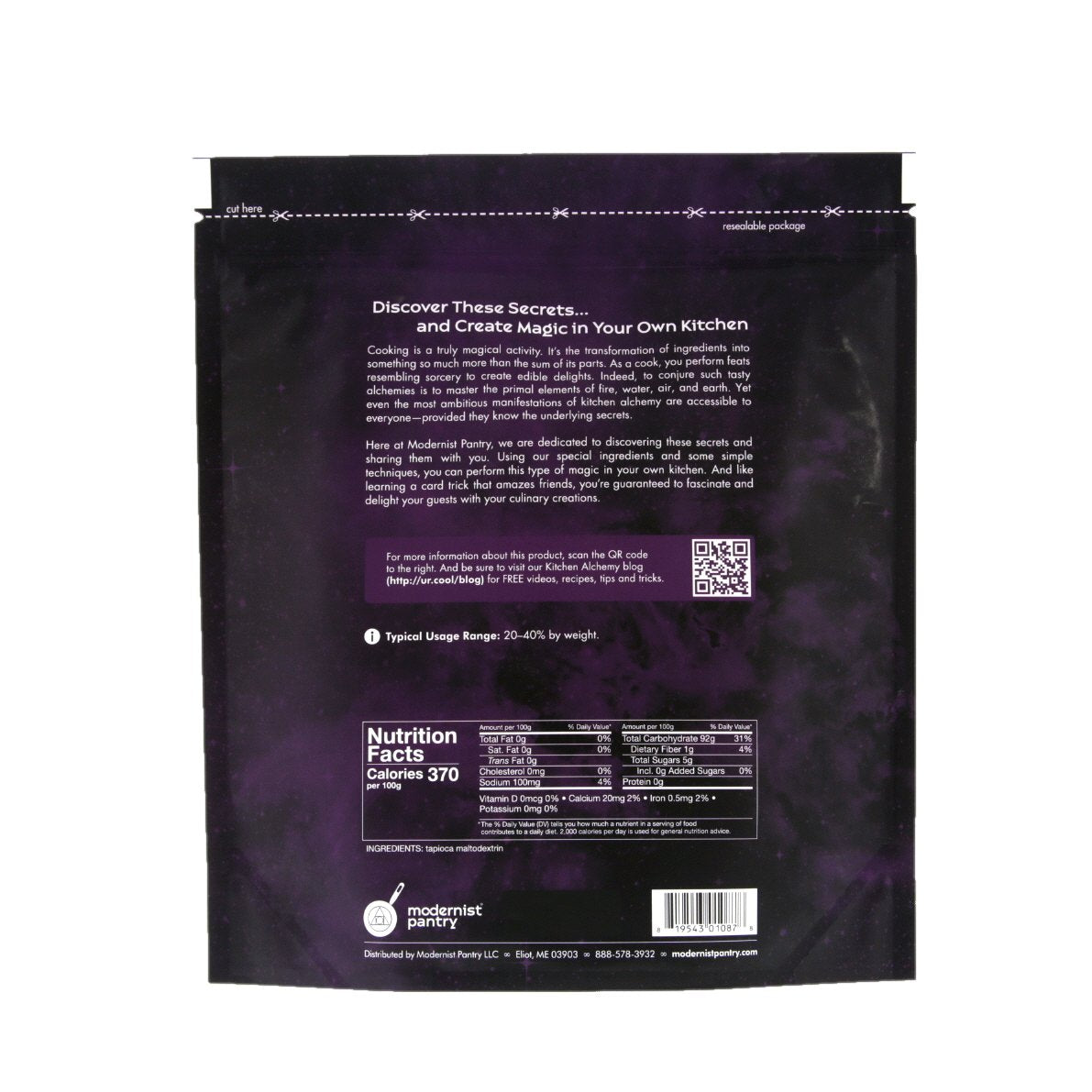 N-Zorbit - Pure Tapioca Maltodextrin ⊘ Non-Gmo Vegan Ou Kosher Certified - 400G/14Oz