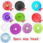 5 Replacement Mop Micro Head Refill For 360 Spin Magic Mop-Microfiber Replacement Mop Head-Round Shape Standard Size