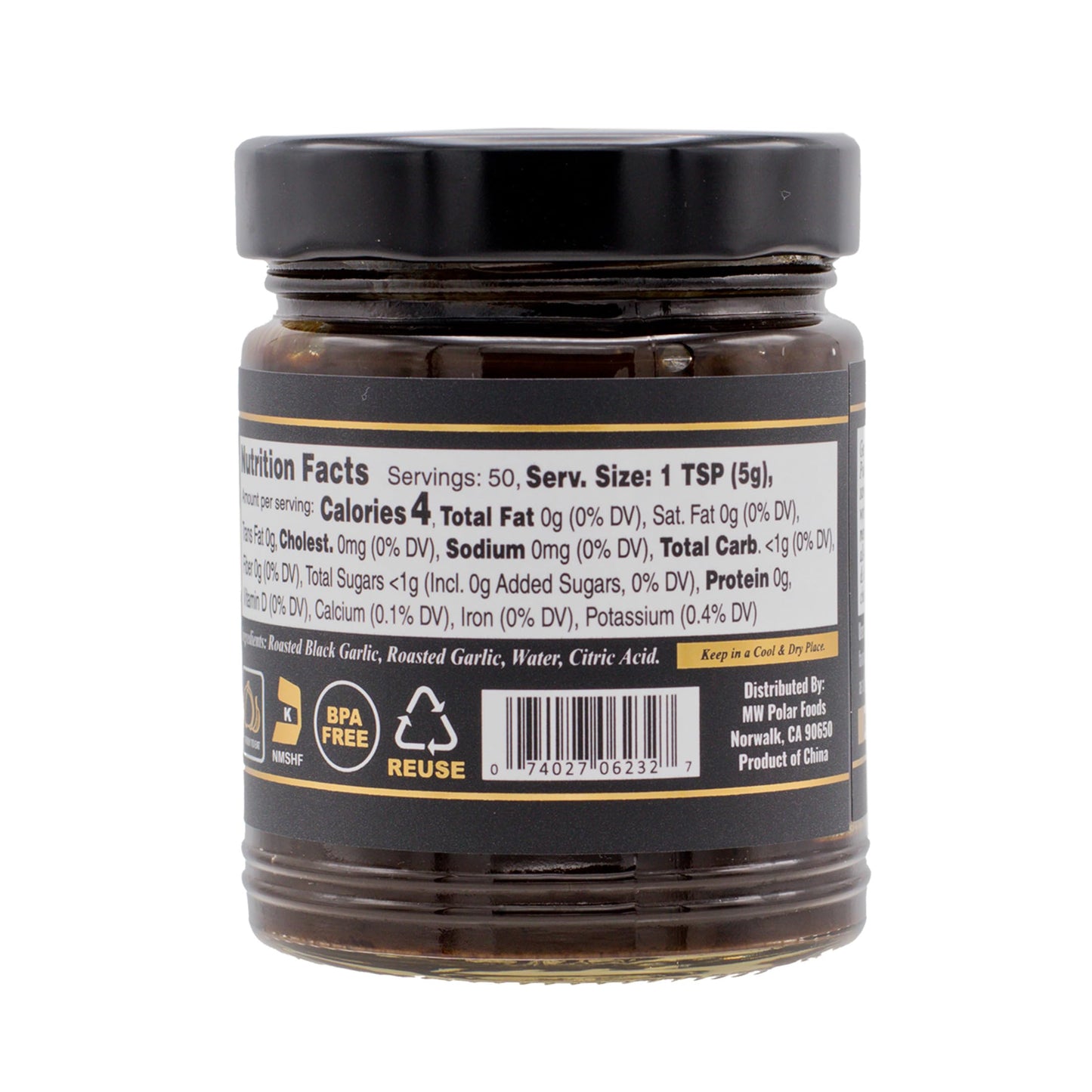 Mw Polar Black Garlic Puree (Roasted) 8.8Oz (Pack Of 1)