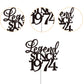 Rssta i Cake Topper, Legend Since 1975, Glitter Design, 5.3x9.2 inches, Black, Model XM310-black 1973