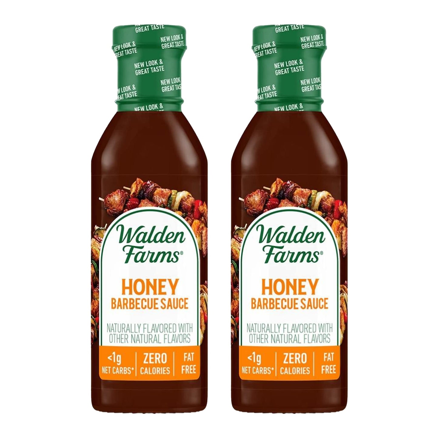 Walden Farms Sugar Free Honey BBQ Sauce, 12-oz. Gourmet Barbecue Grilling Marinade for Meat, Ribs, Pork, Chicken, and Steak, No 
