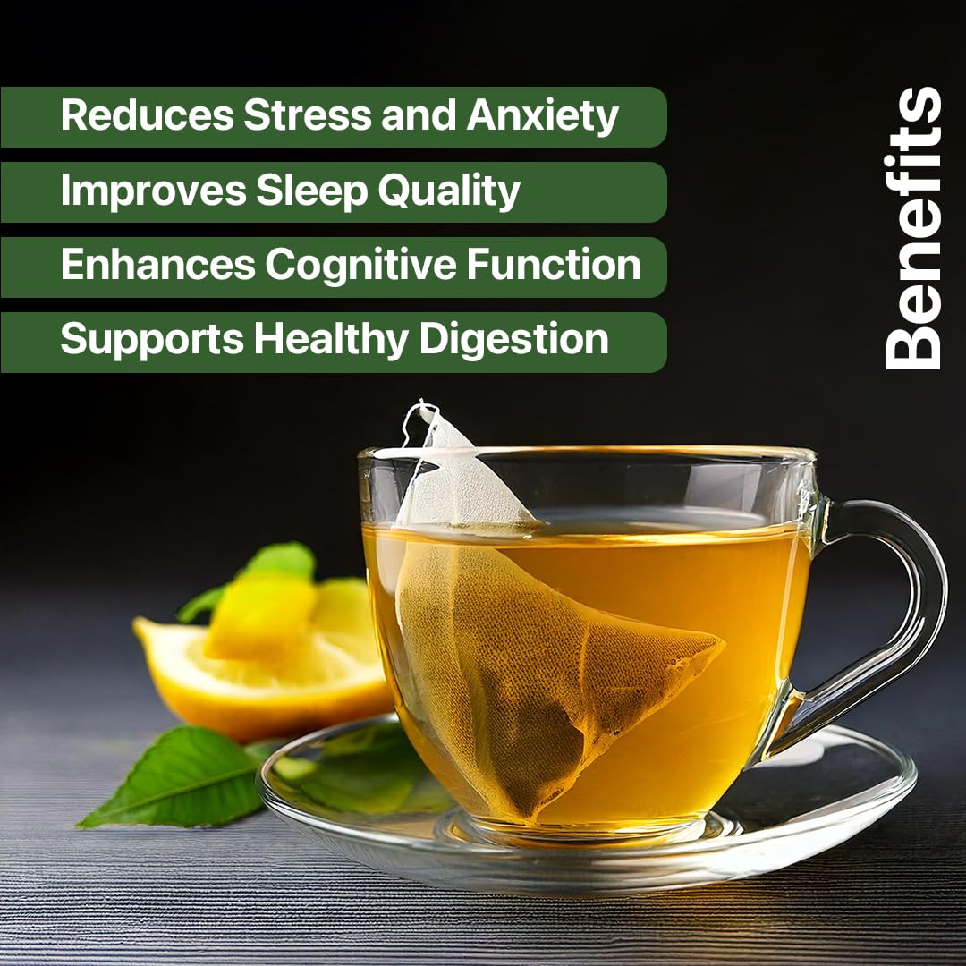 BLUE TEA Lemon Balm Tea - Caffeine Free, Vegan, Gluten Free - 30 Tea Bags - Tin Pack