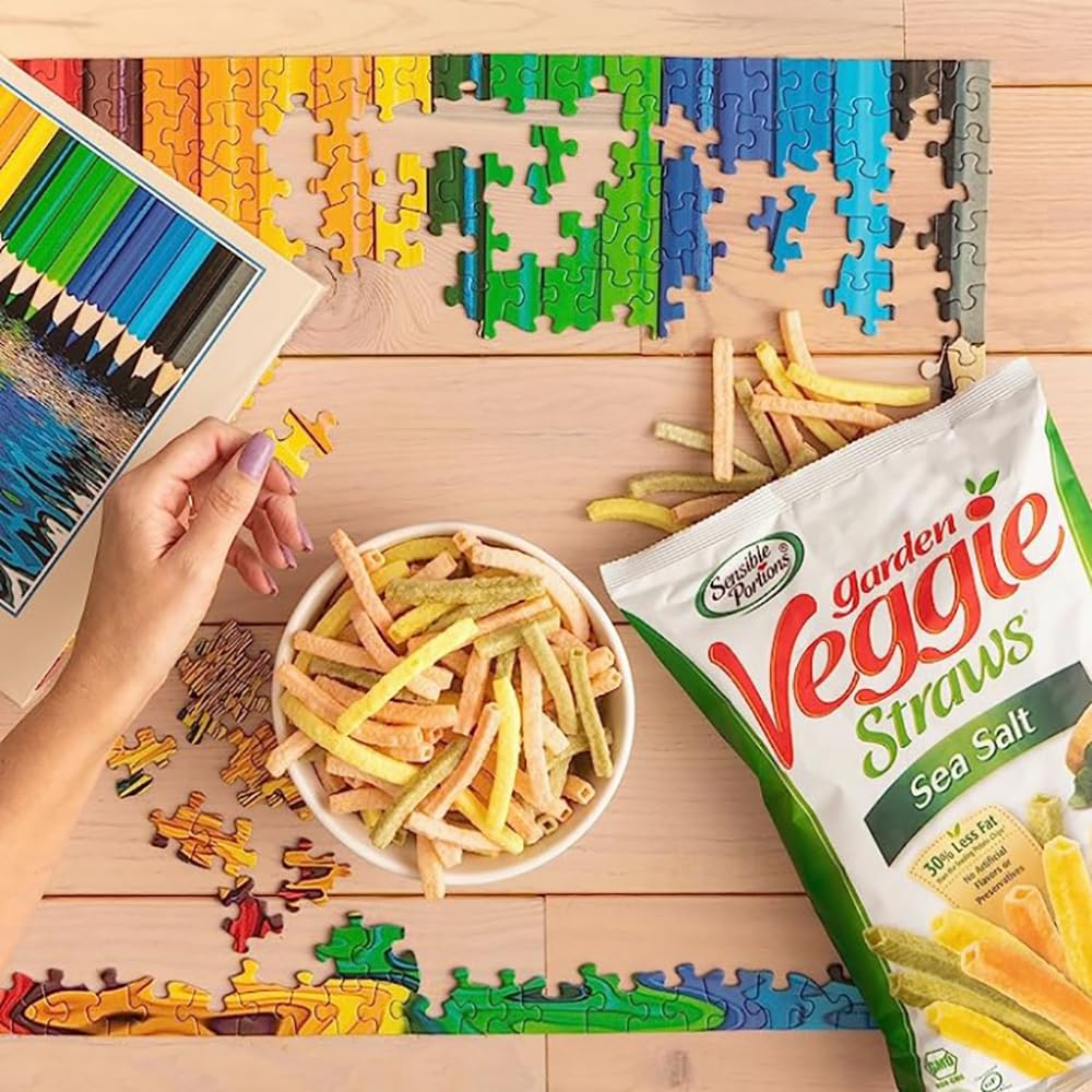 Veggie Straw Variety Pack - Assortment Of Garden Sea Salt, Cheddar Cheese And Zesty Ranch Snack Size - Care Package Gift Box (30