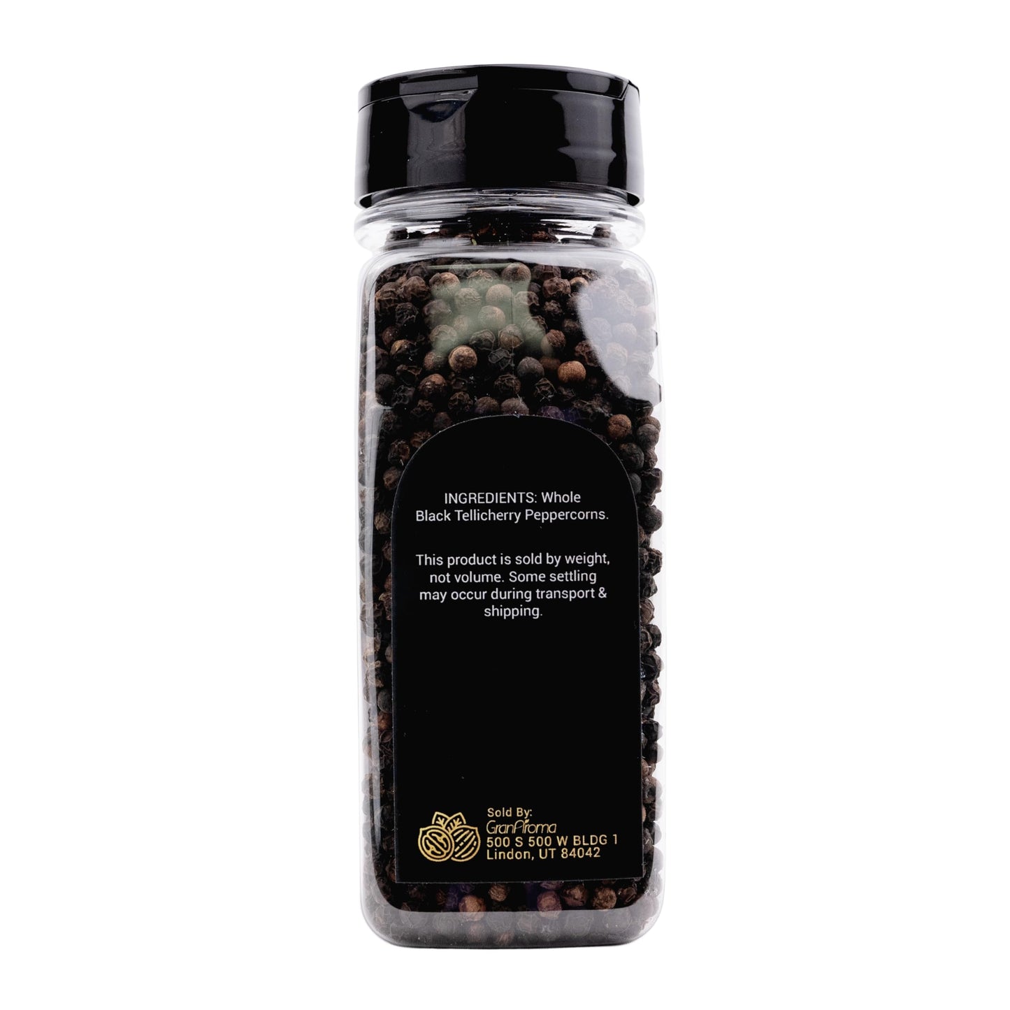 Granaroma Whole Black Tellicherry Peppercorn, Pepper Grinder Refill, Versatile Spice (9.6 Ounce)