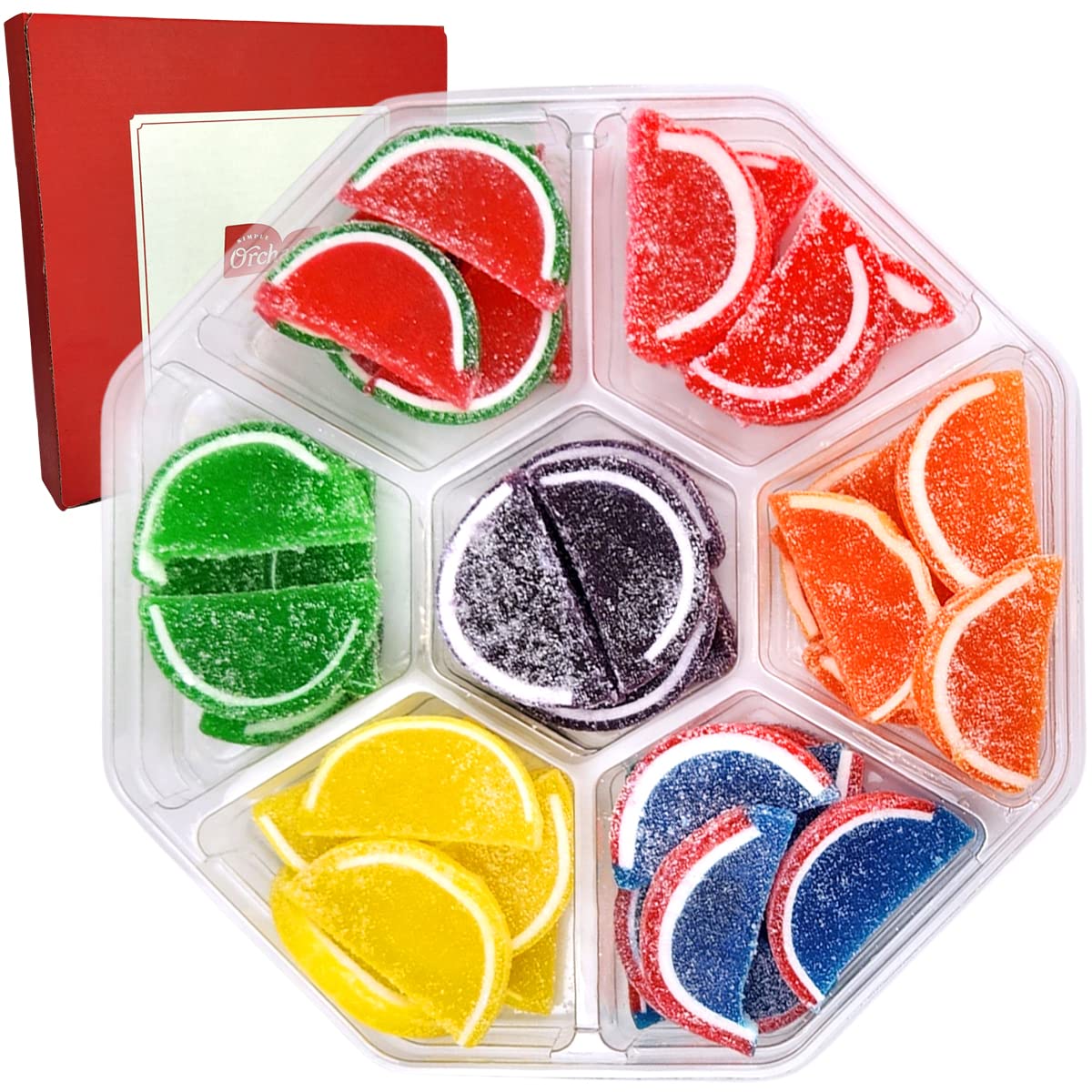 Jelly Fruit Slices - Candy Gift Box - Delicious Candy Variety Pack For Friends And Family - Ideal Candy Bulk For Exquisite Parti