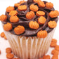 NCS Dark Orange 10MM Pumpkin Edible Candy Cake Toppers, 8 ounces