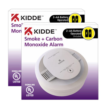 Kidde Smoke & Carbon Monoxide Detector, Aa Battery Powered, Led Warning Light Indicators, 2 Pack