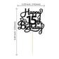 1 Pack Happy 15Th Birthday Cake Topper Black Glitter Mis Quince 15 Cheers To 15 Years Old Birthday Cake Pick For Celebrating 15T