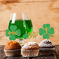 Glitter St Patricks Day Cupcake Toppers, Lucky One First Birthday 4 Leaf Clover Decorations, Shamrock Cupcake Toppers,Lucky One