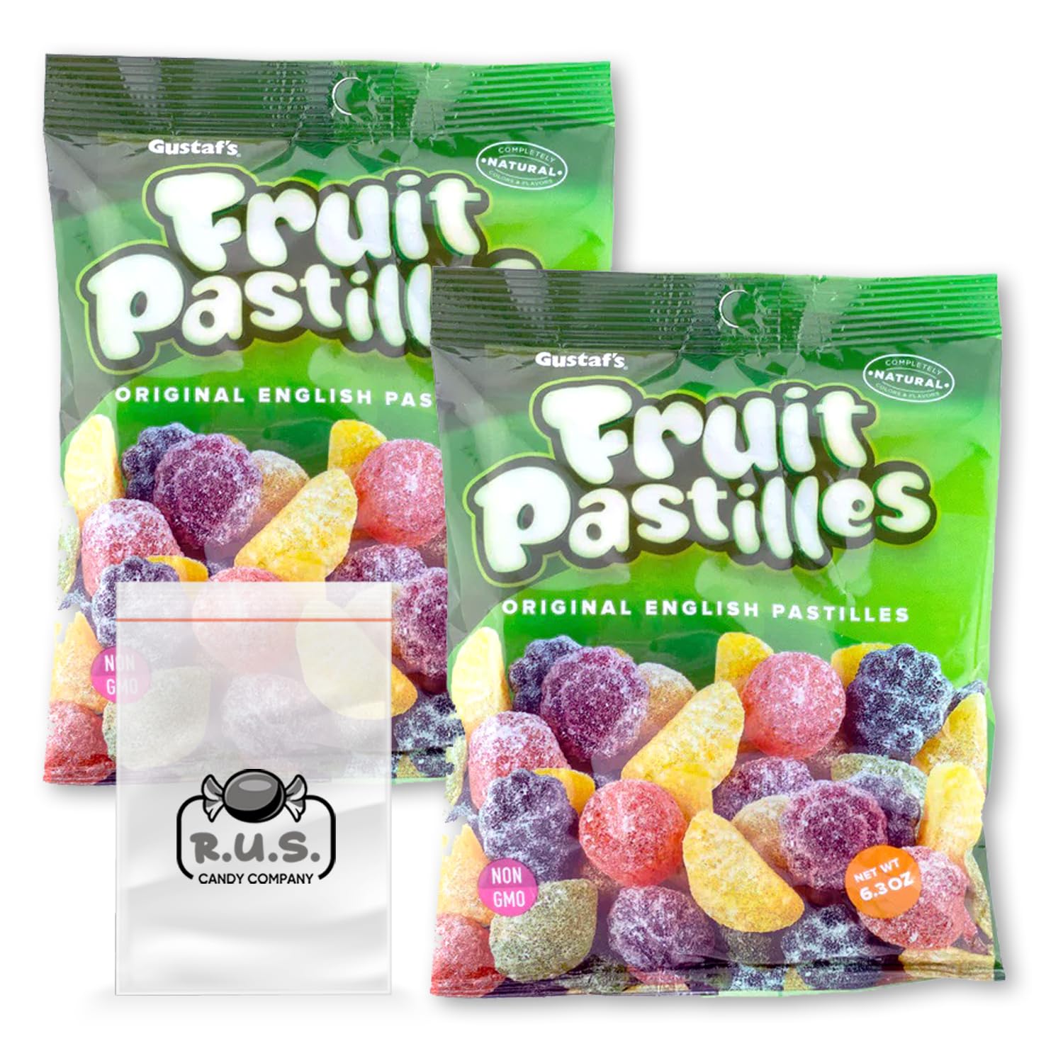 Gustaf's Fruit Pastilles, Original Flavor, 2 Pack - 5.29 oz Each | Classic Fruit Flavored Candies | Imported Chewy Treats comes 