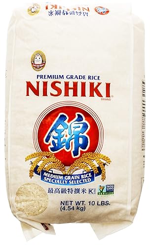 Nishiki Premium Sushi Rice, White, 10 Pound (Pack Of 1) - Package May Vary