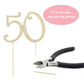 Crystal Creations 50 Cake Topper - Gold Metal Rhinestone Decoration, 10.98x6.5x0.2 Inch, Ideal for 50th Birthday or Anniversary