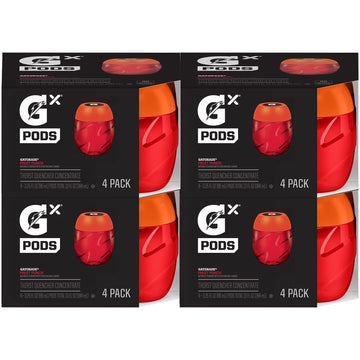 Gatorade Gx Hydration System, Non-Slip Gx Squeeze Bottles Or Gx Sports Drink Concentrate Pods, 4 Count (Pack Of 4)