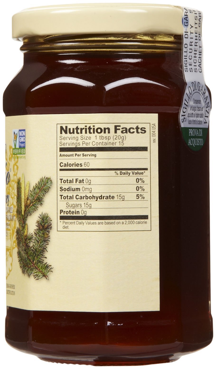 Rigoni di Asiago Organic Forest Honey - 10.58 Fl Oz (Pack of 1)