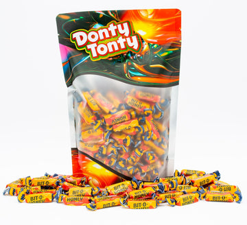 Bit-O-Honey Candy 1 Lb - Bulk Bag, Retro Taffy, Honey & Almond Flavor, Soft Chewy, Individually Wrapped (65 Pieces)