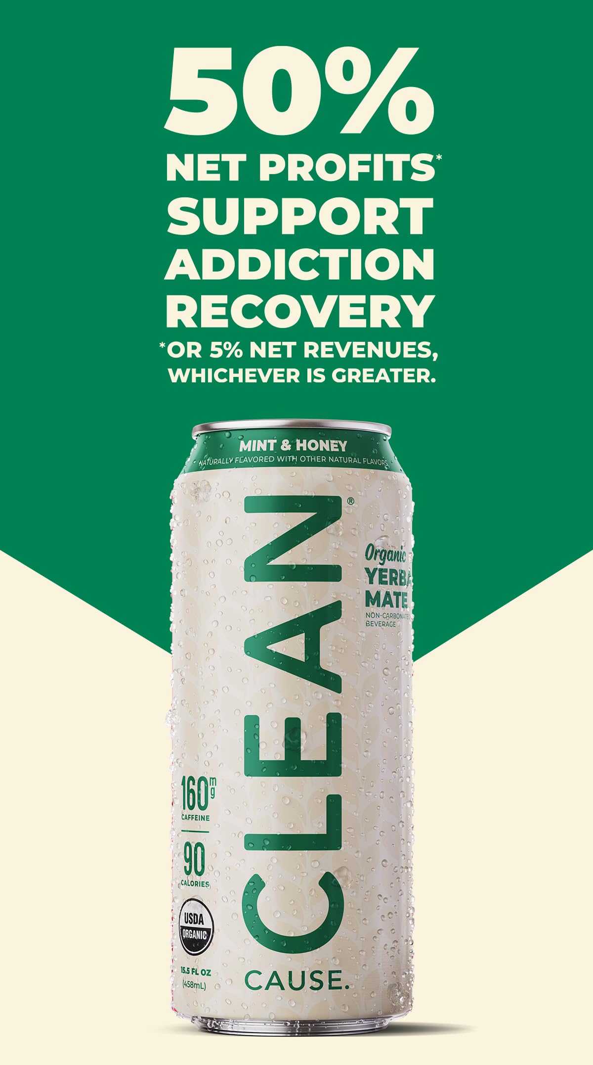 CLEAN CAUSE Organic Yerba Mate Tea Variety Pack, 12-Pack Case, Non-Carbonated, 15.5oz Cans, 160mg Caffeine