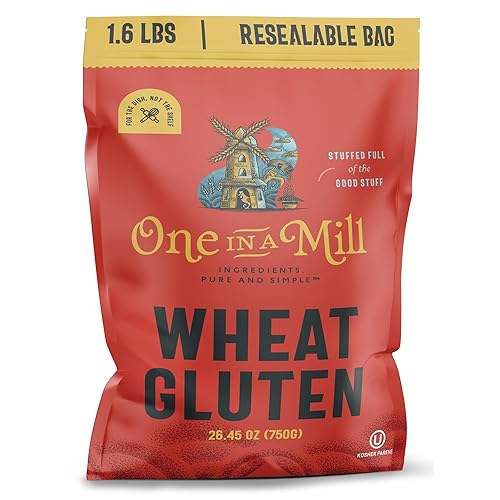 One In A Mill Vital Wheat Gluten  Bulk Supply For Making Vegan Meat Seitan] & Baking Whole Grain & Rye Breads  All-Natural Prote