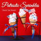 Edible Patriotic Sprinkles Nonpareils Red White and Blue 4th of July for Cake Decorating Baking, Ice Cream, Cookies, Cupcake Top