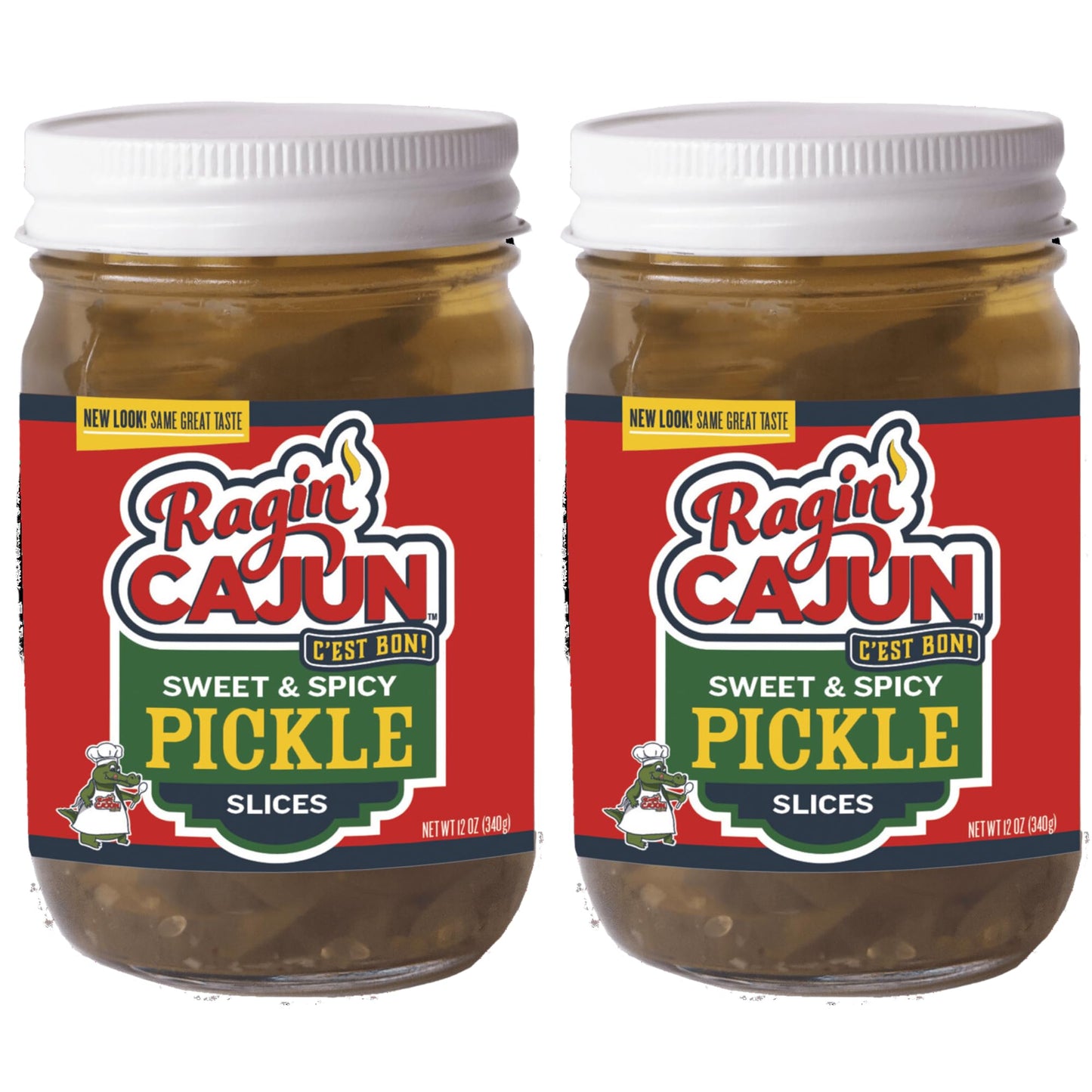 Spicy Sweet Pickle Slices 12 fl oz Ragin' Cajun (Pack of 2)