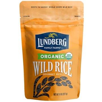 Lundberg Organic Wild Rice - 100% Natural California Cultivated Black Wild Rice for Healthy Meals, Vegan Food, Gluten-Free Rice,