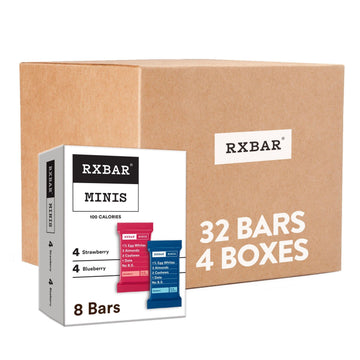 RXBAR Minis Protein Bars Variety Pack, 32 Bars, 6g Protein, Gluten Free, 2-Flavor Fruit Variety