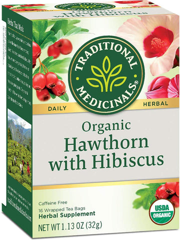 Traditional Medicinals Organic Heart Tea, 16 -Count Tea Bags, (Pack Of 6)