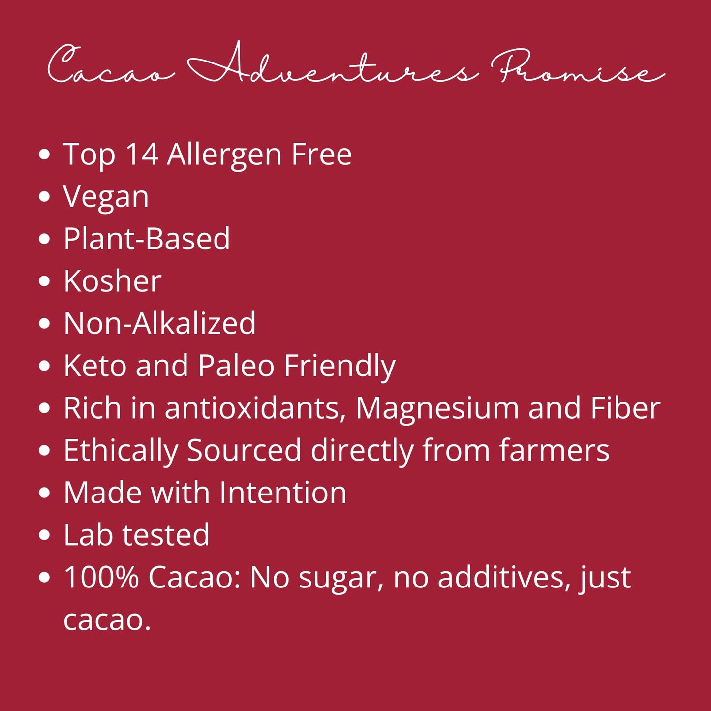 Cacao Adventures Ceremonial Grade Cacao, 100% Pure, Dairy Free, Vegan, Unsweetened, 5 Pound