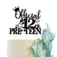 YCTHUNFISH 12th Birthday Cake Topper - Glitter Silver Decoration for Teen Birthday Party